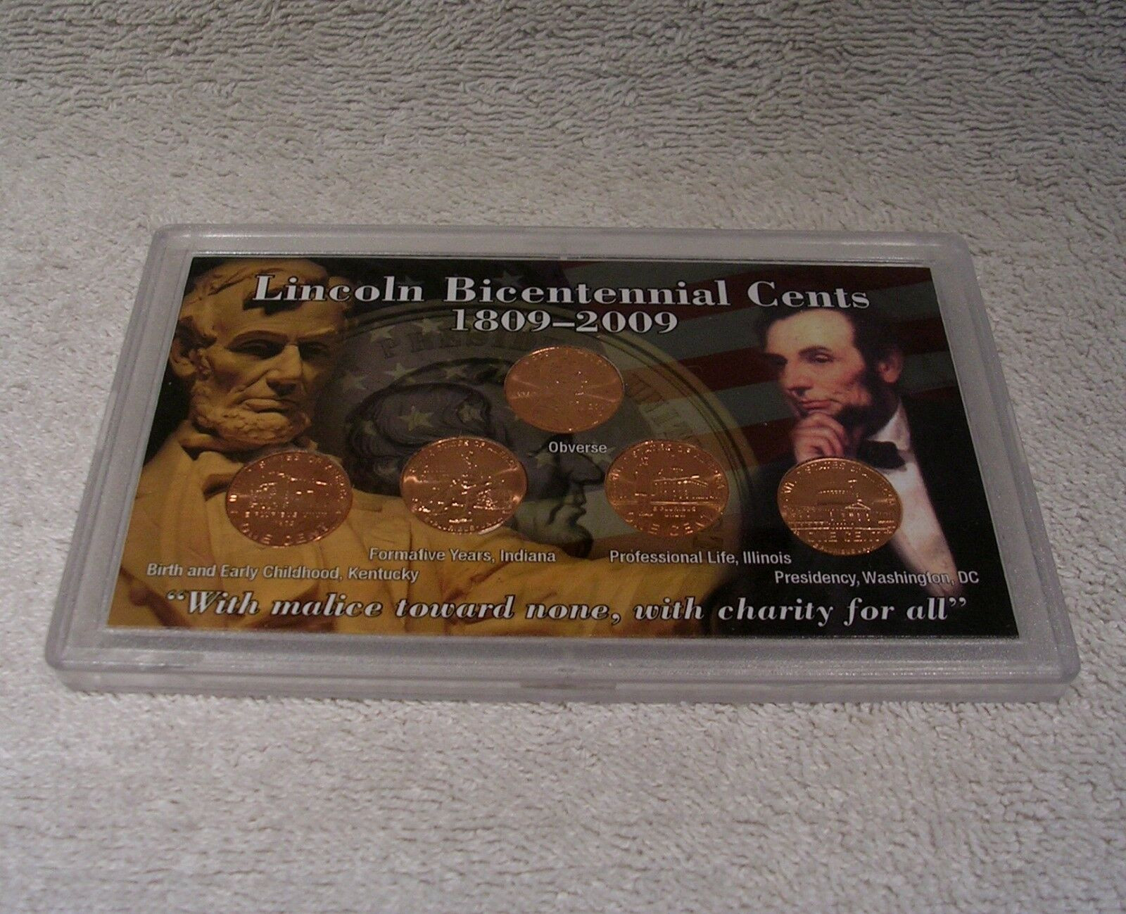 Lincoln Bicentennial Cents 2009 in Display