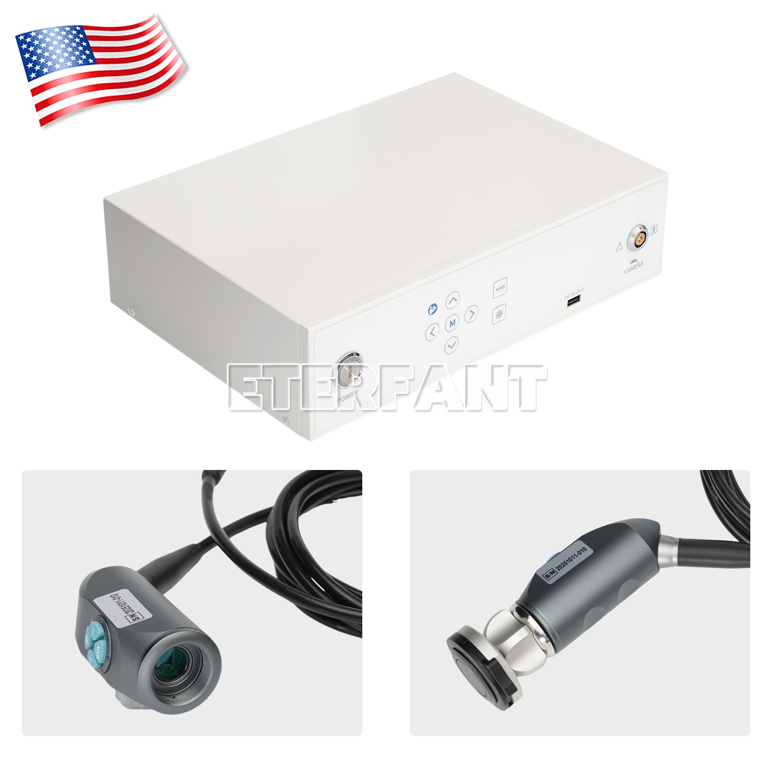 Portable Full HD Medical Endoscope Camera/ Laparoscopic LED Cold Light Source