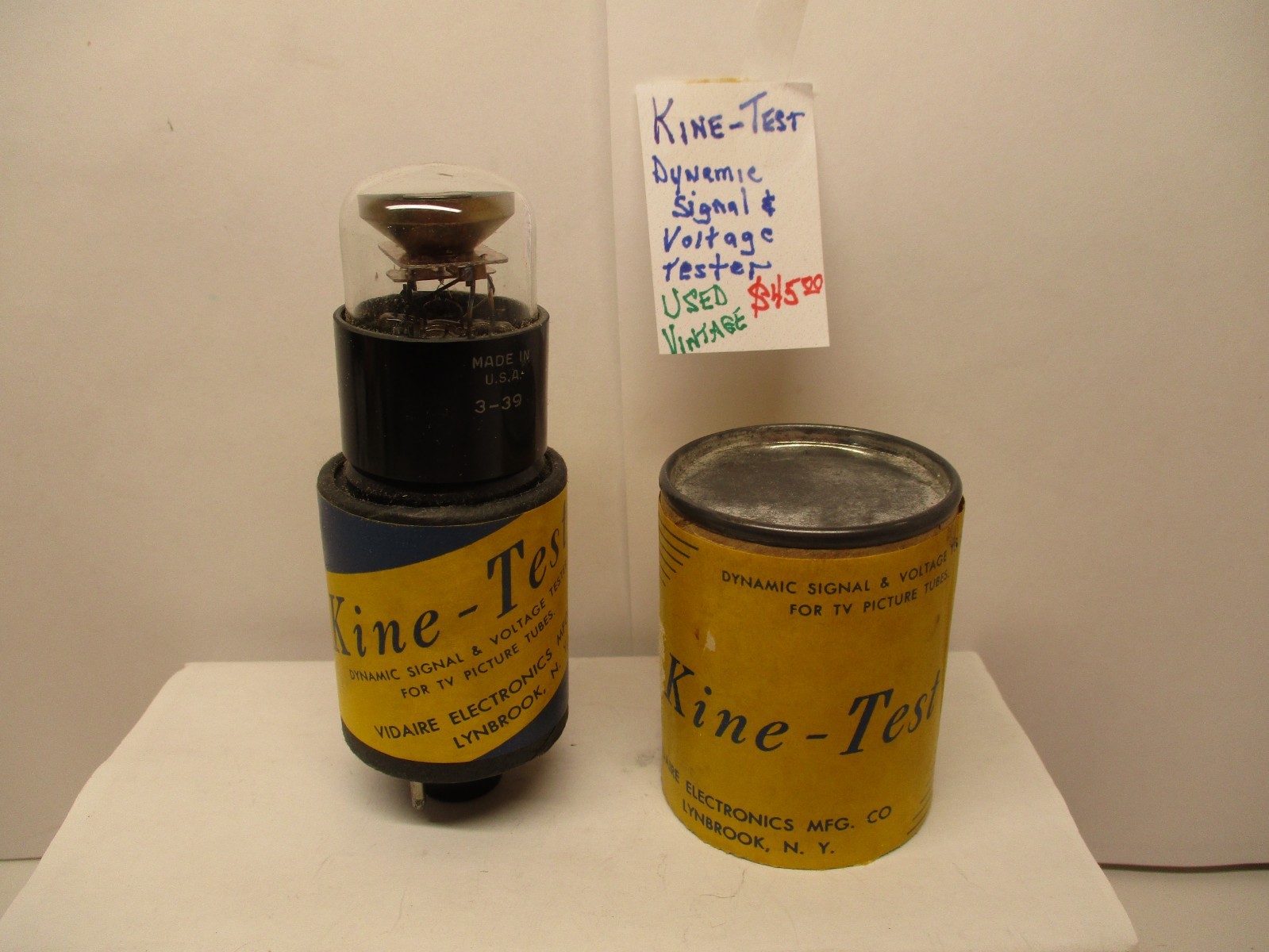 KINE-TEST DYNAMIC SIGNAL & VOLTAGE TESTER FOR TV PICTURE TUBES...VINTAGE, USED