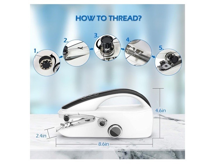 Handheld Sewing Machine for Beginners, Portable Mini Hand Sewing Machine