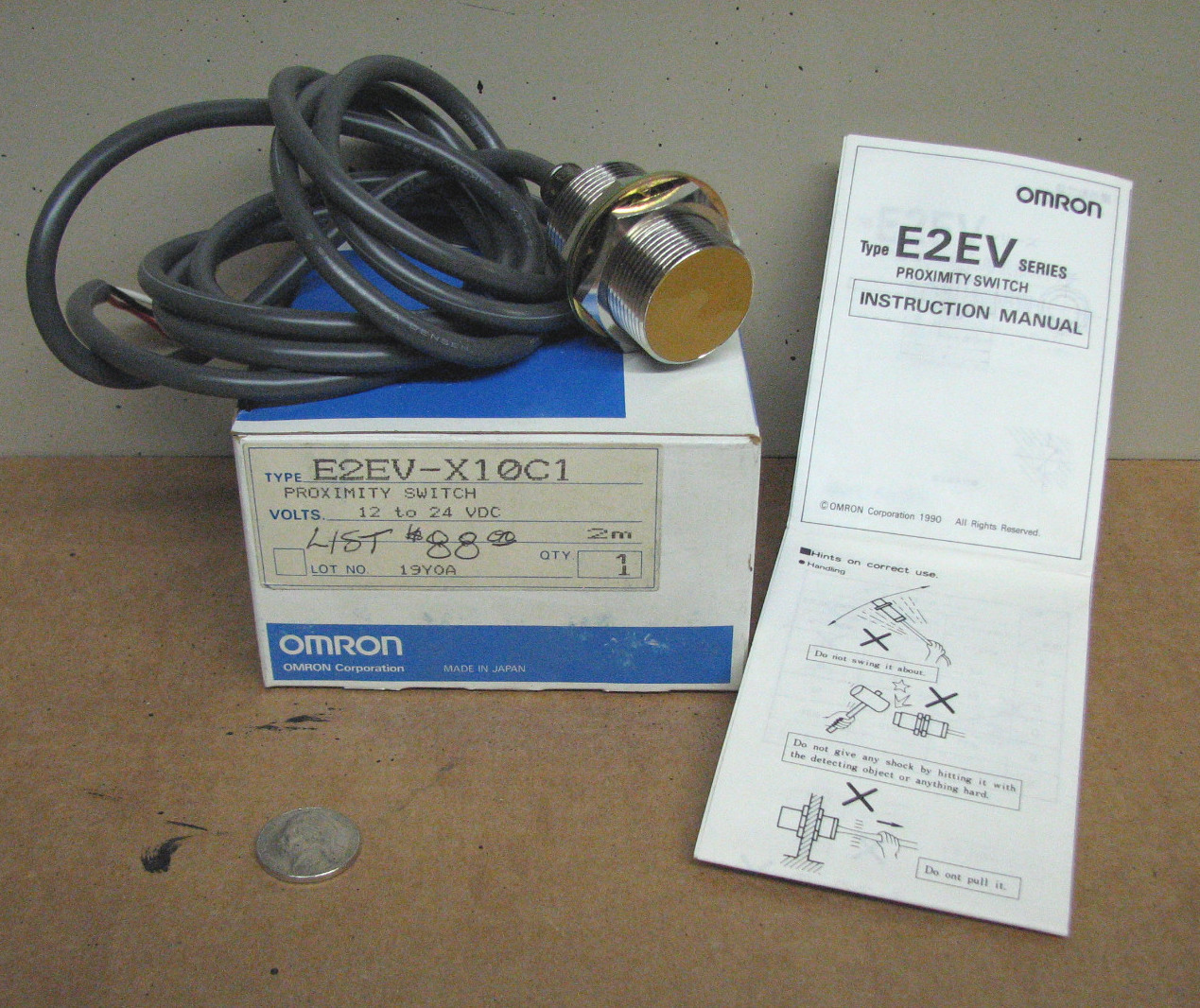 OMRON E2EV-X10C1 PROXIMITY SWITCH 12 TO 24VDC