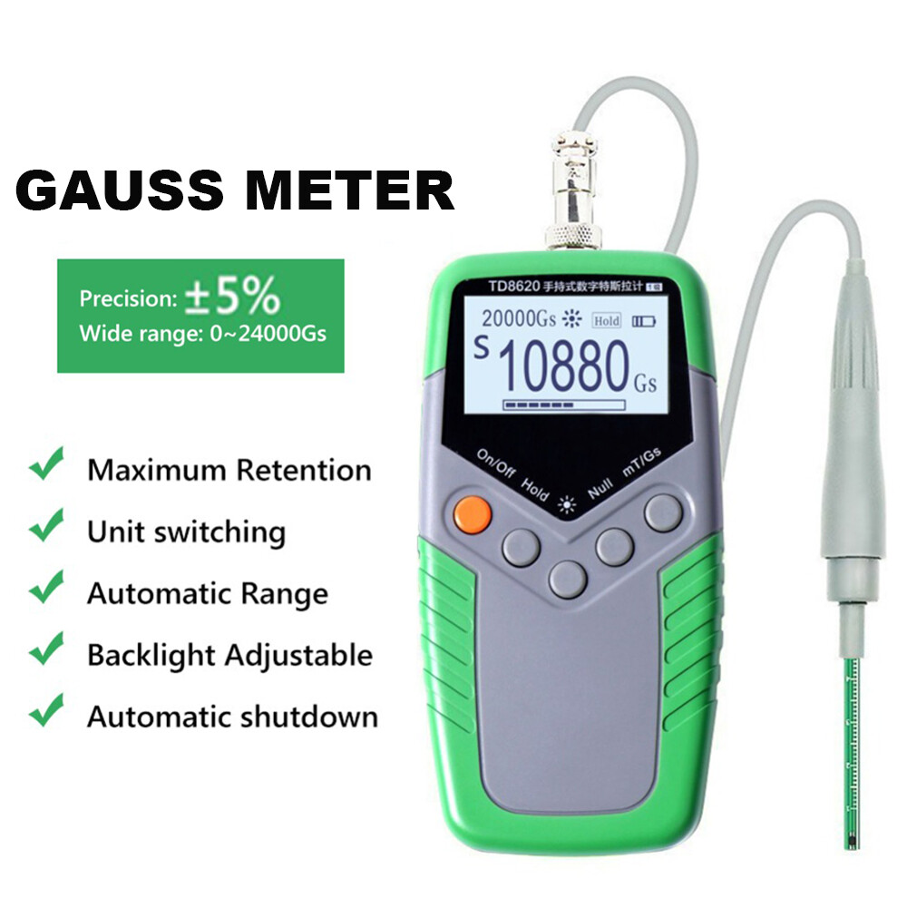 Gauss Meter Handheld Tesla Meter Permanent Magnet Teslameter 5% Accuracy