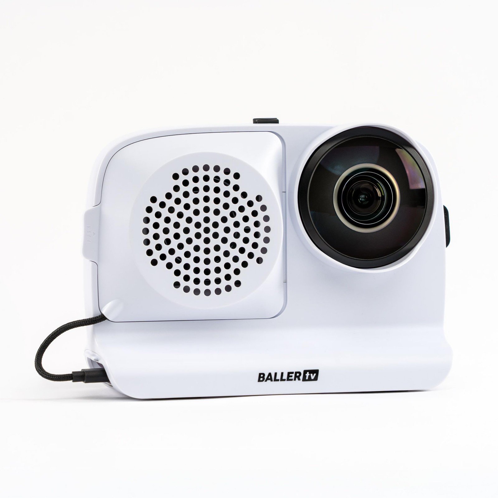 BallerCam AI Auto-Tracking Sports Filming System, 180° iPhone 16 Pro, White