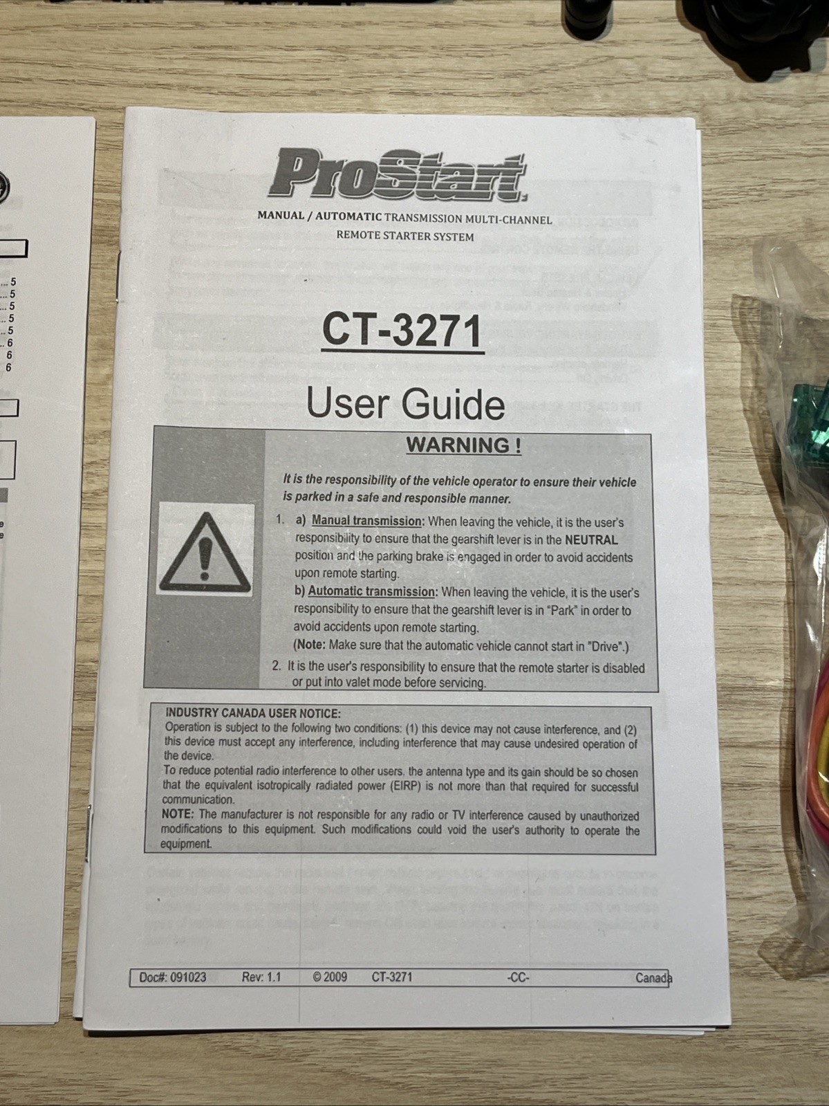 Pro Start Remote Control Car Starter CT-3271 Pro Start 950' (290 m) Range NEW!