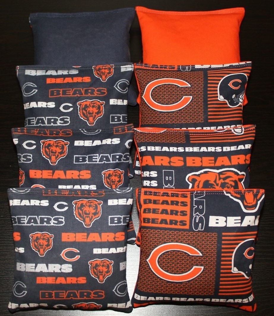 CHICAGO BEARS Cornhole Bags 8 ACA Regulation Corn Toss Baggo Bean Bags