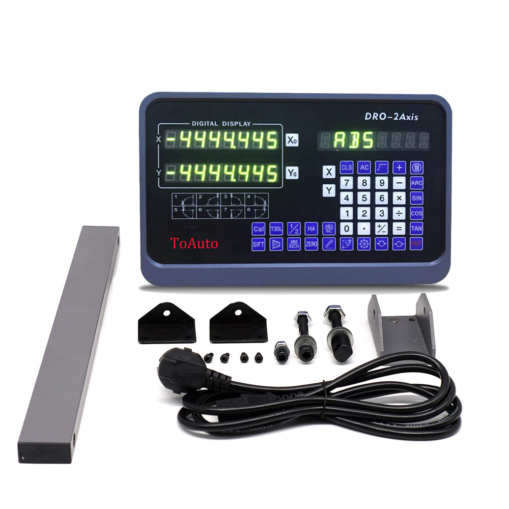 2Axis DRO 12" 36" Linear Scale Digital Readout Display Bridgeport 9X42 Table,US