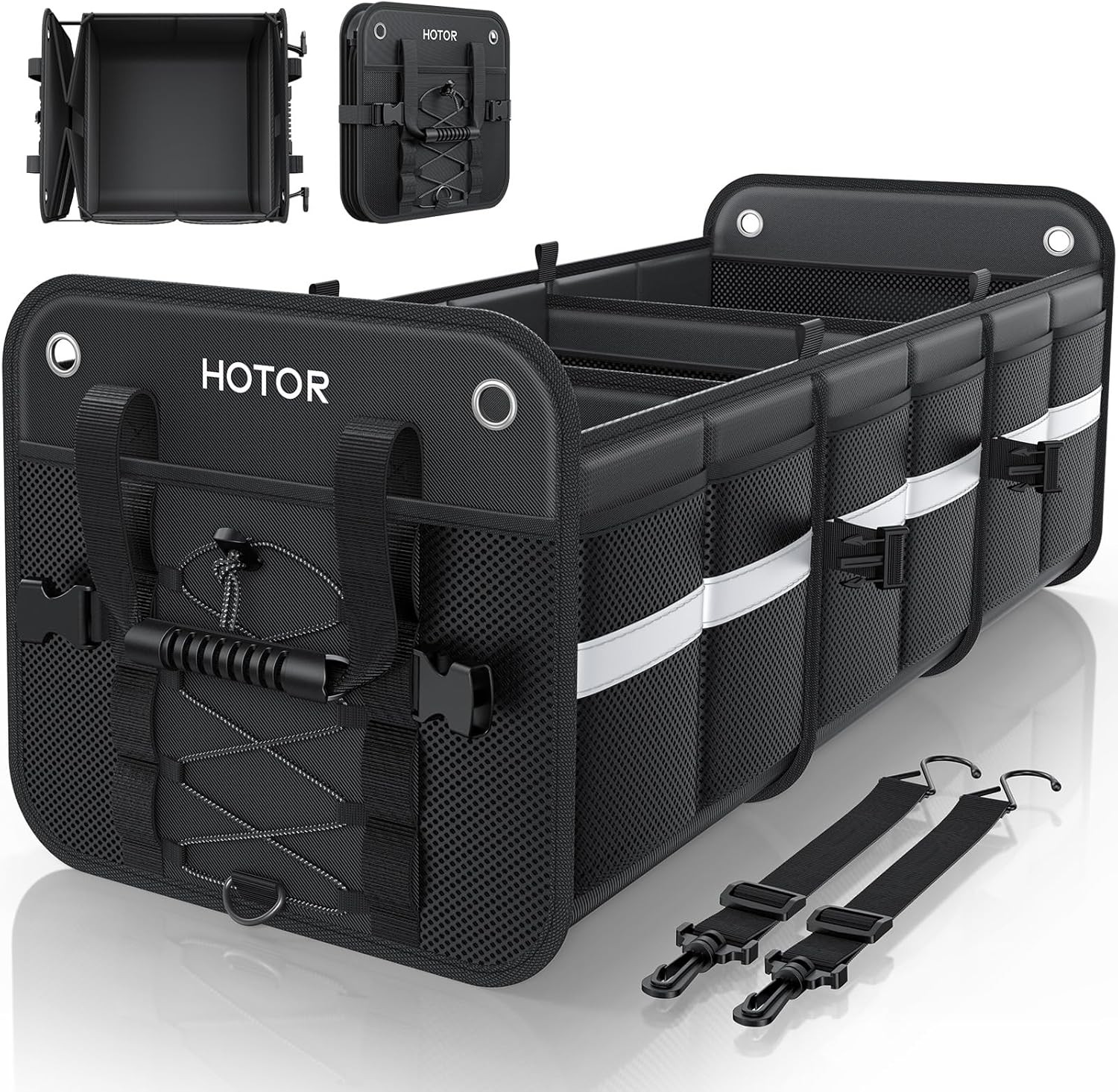 R Trunk Organizer for SUV – Car Stora Box with Reflective Strips,