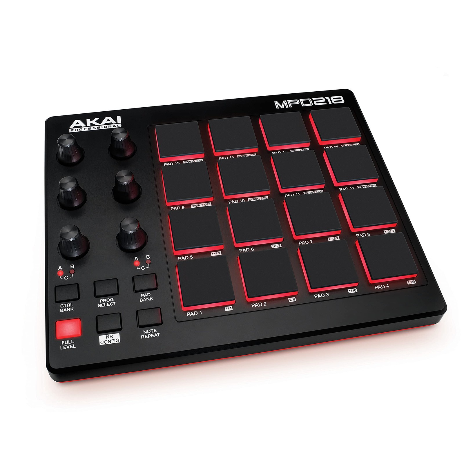 Professional MPD218 - USB MIDI Controller with 16 MPC Drum Pads, 6 Assignable Kn