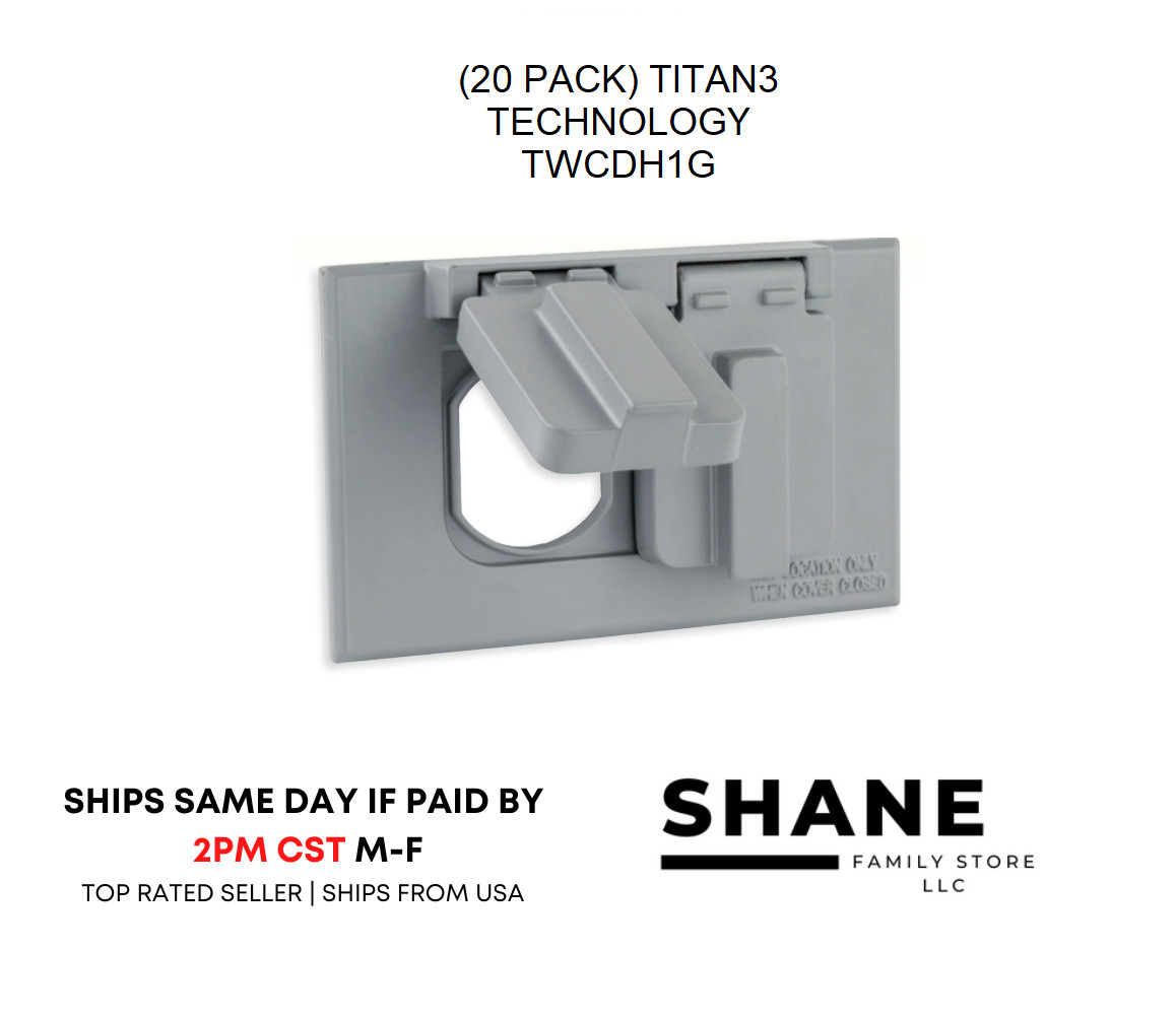 20 Pieces, Titan Technology TWCDH1G Gray Duplex Cover