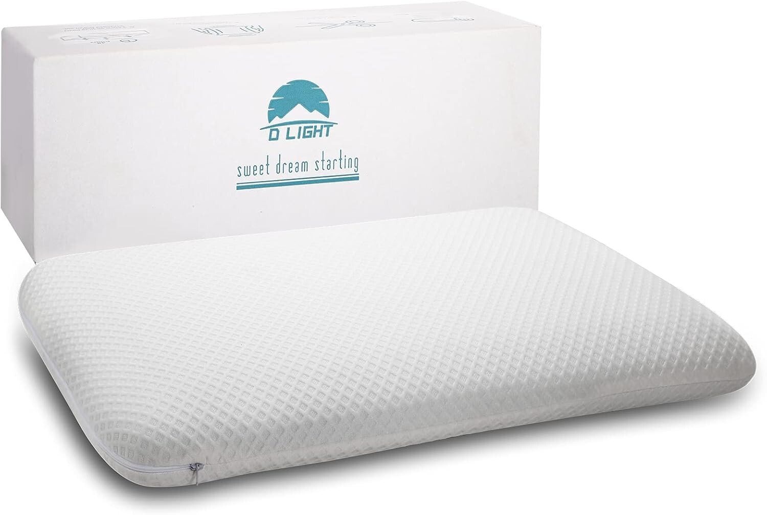 Slim 3.2" Stomach Sleeping Memory Foam Pillow-Thin, Flat, Soft Yet Supportative