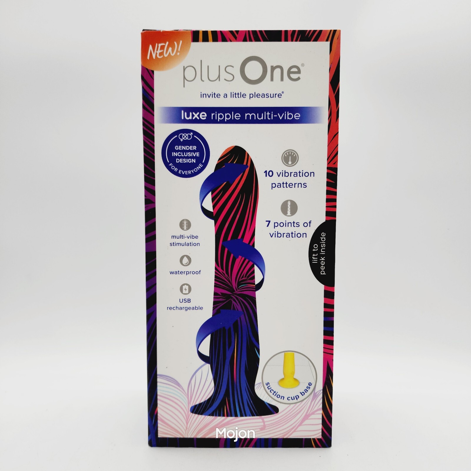 PlusOne Luxe Ripple Multivibe Personal Vibrator With Suction Cup Base