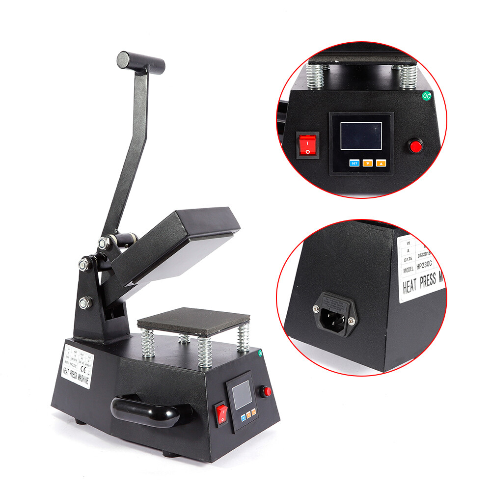 110V Digital Heat Press Machine DIY Press Single Heater small size material 600W