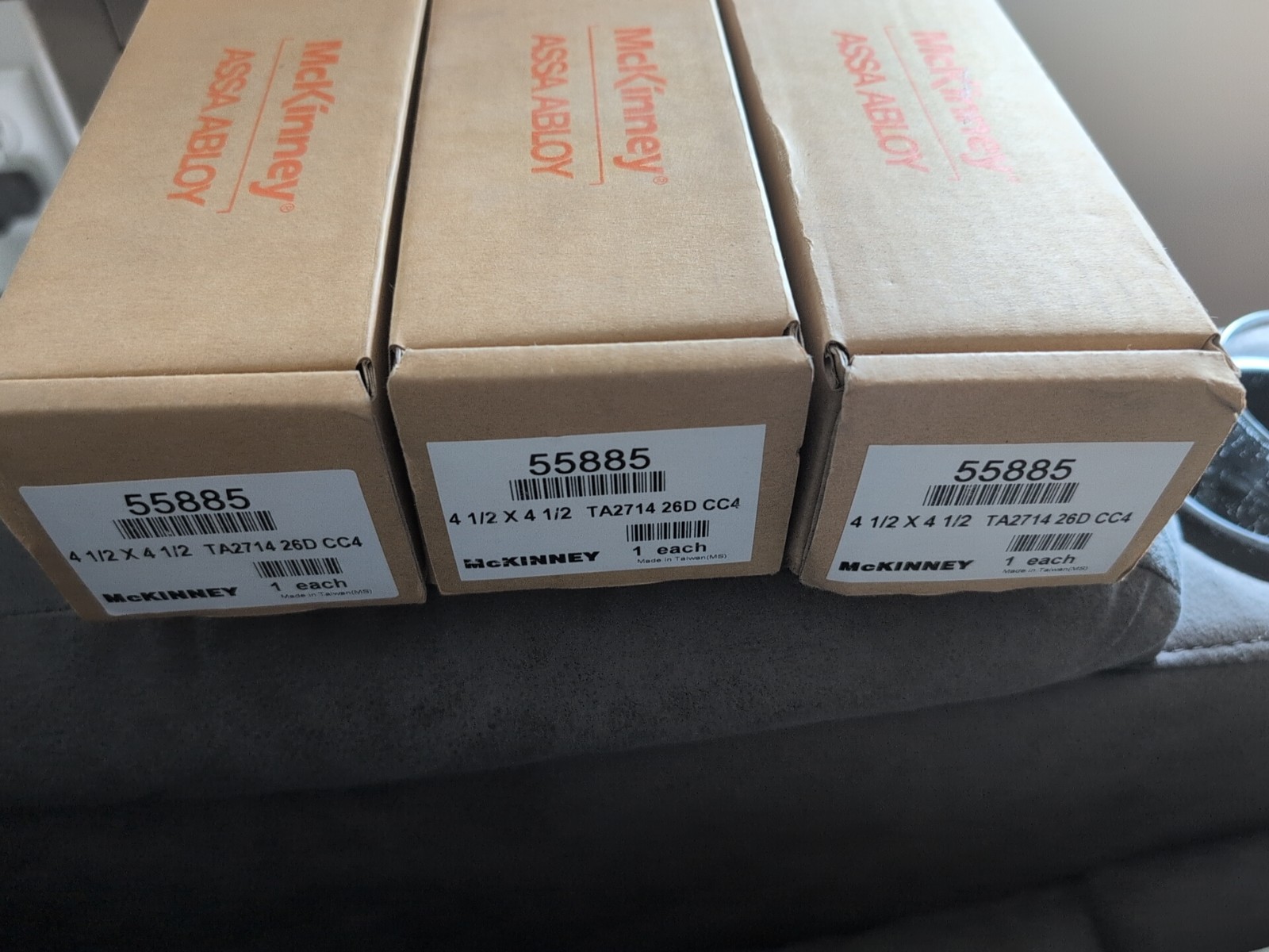 3 Pack Lot ASSA ABLOY McKinney MK55885 55885 26D TA2714 (One Missing Screws)