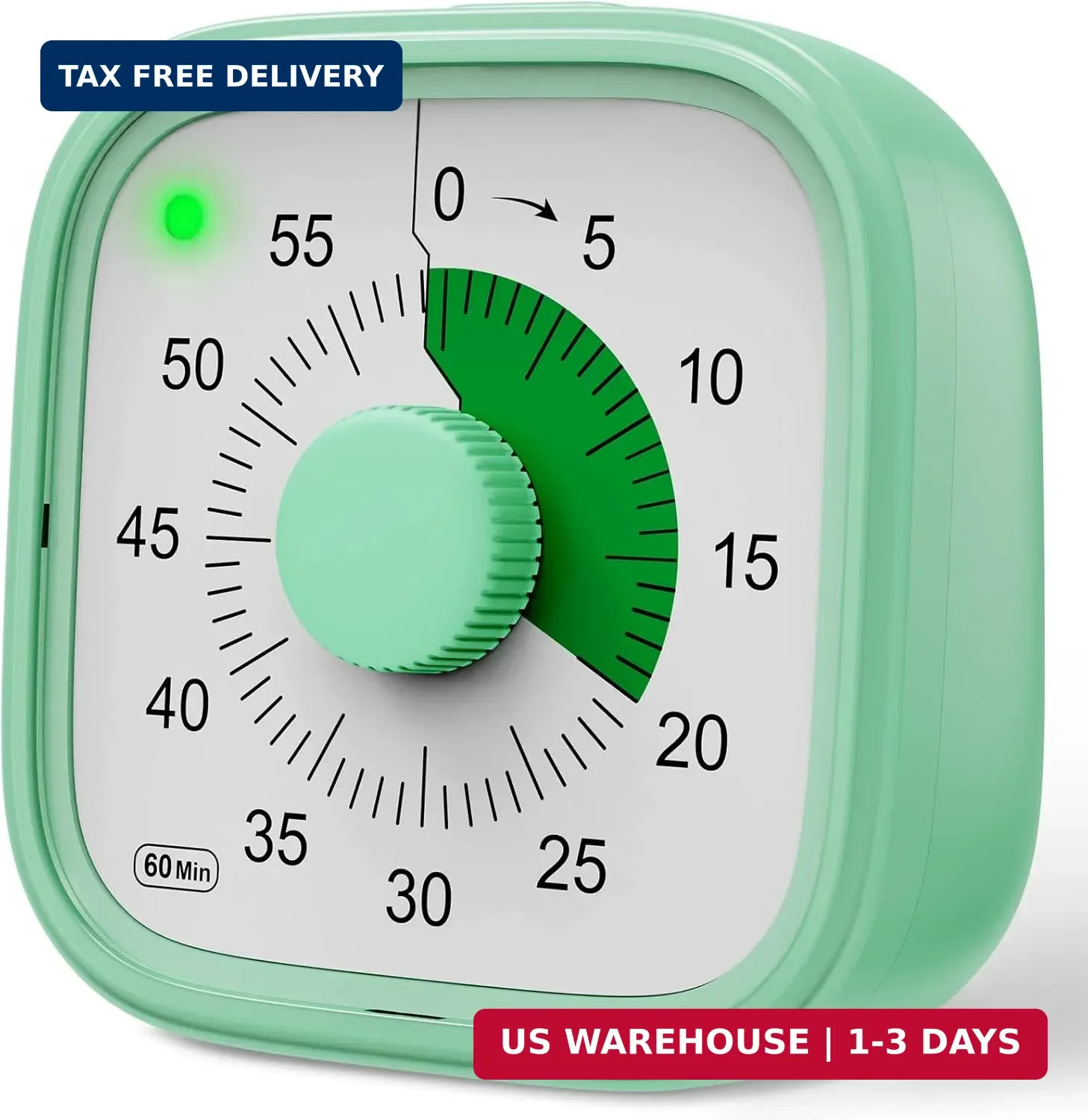 Visual Timer, Pomodoro Timers for Kids Adults, 60-Minute Countdown Desk Timer fo