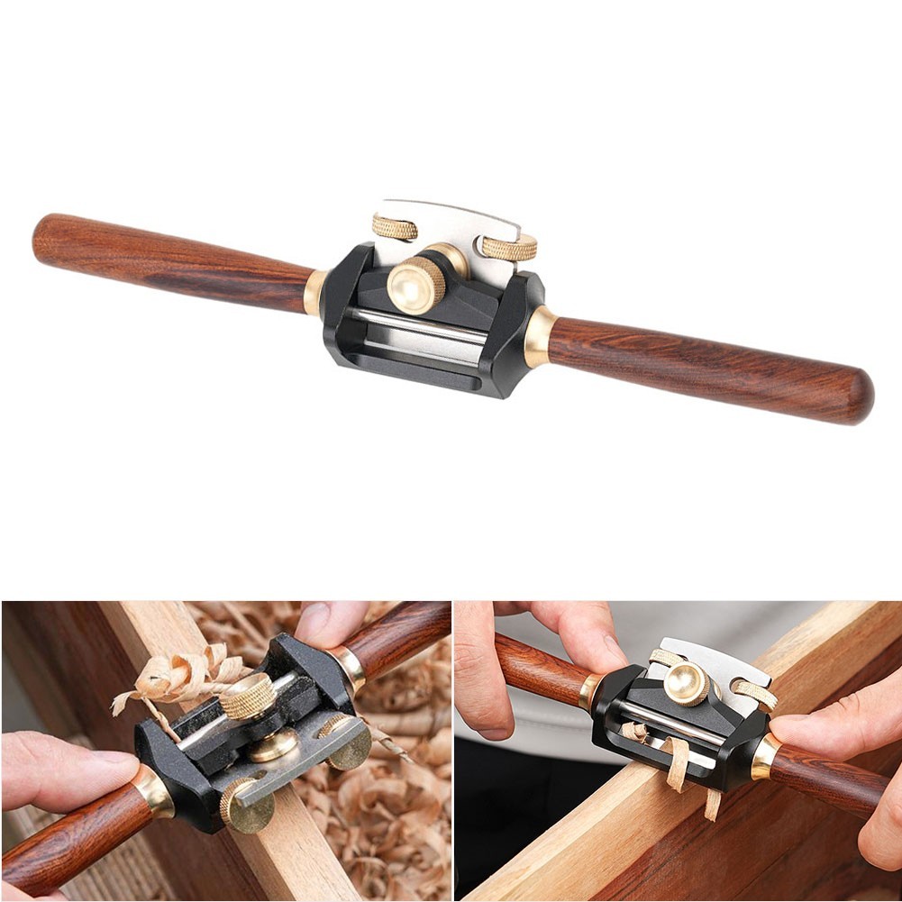 Wood Planer Tool Adjustable Two Handed with Aluminum Alloy and Brass Parts
