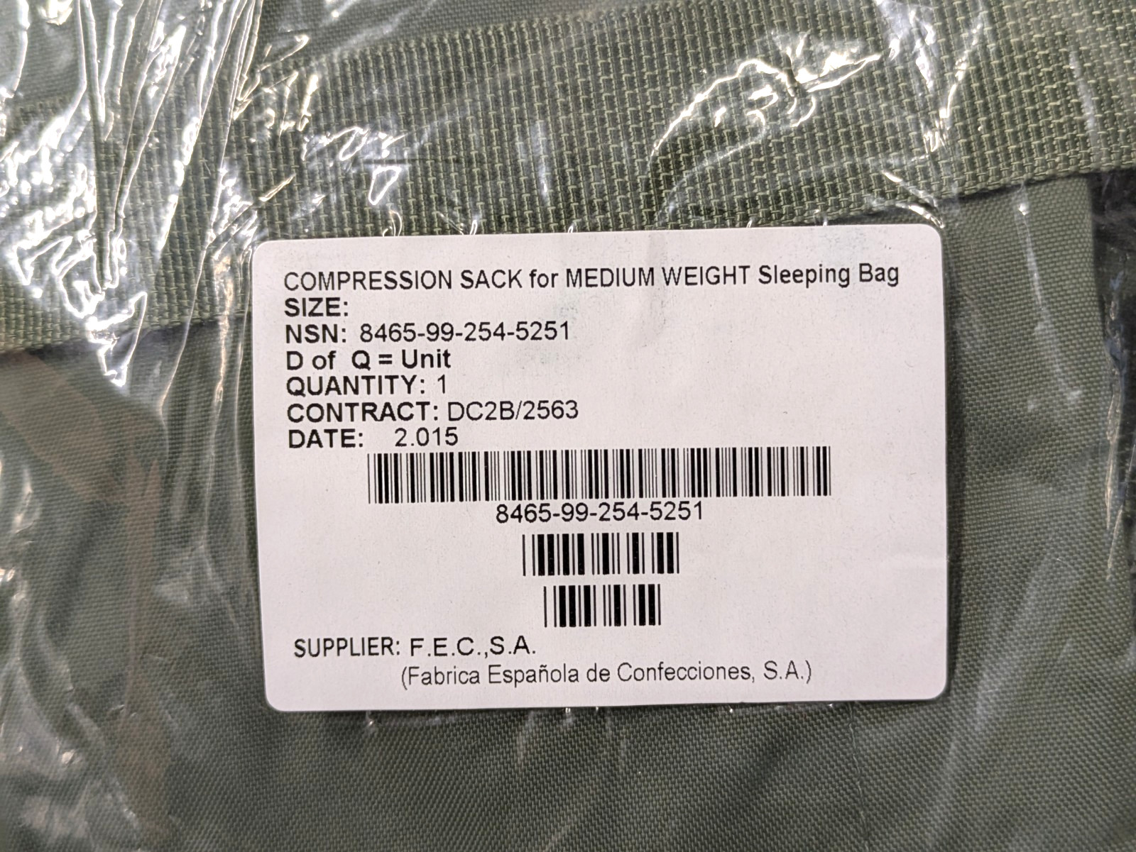 British Army Compression Sack For Modular System Medium Weight Sleeping Bag NEW
