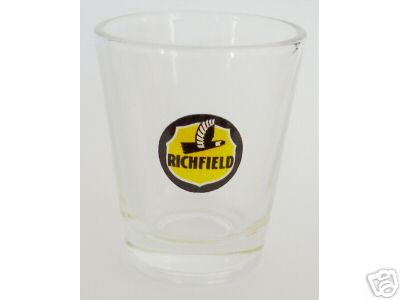 RICHFIELD GASOLINE LOGO  SHOT GLASS