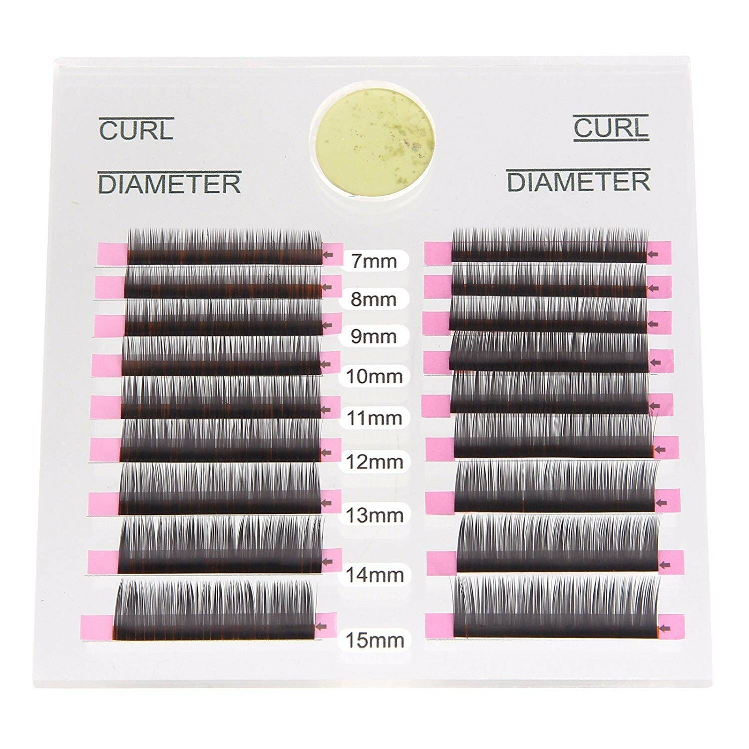 Amber Lash Double Row Adhesive Pallet with Jade Stone