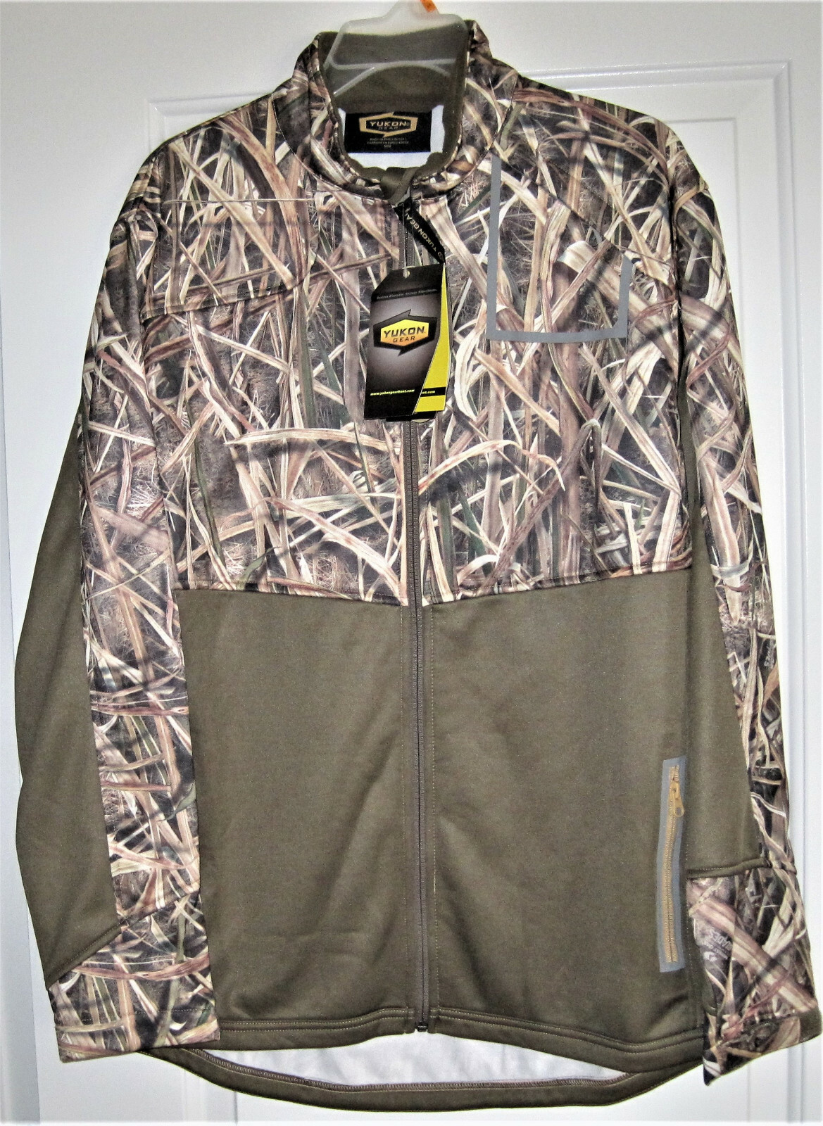 Yukon Gear Men's Fleece Midlayer Jacket Mossy Oak Design Size Medium NWT