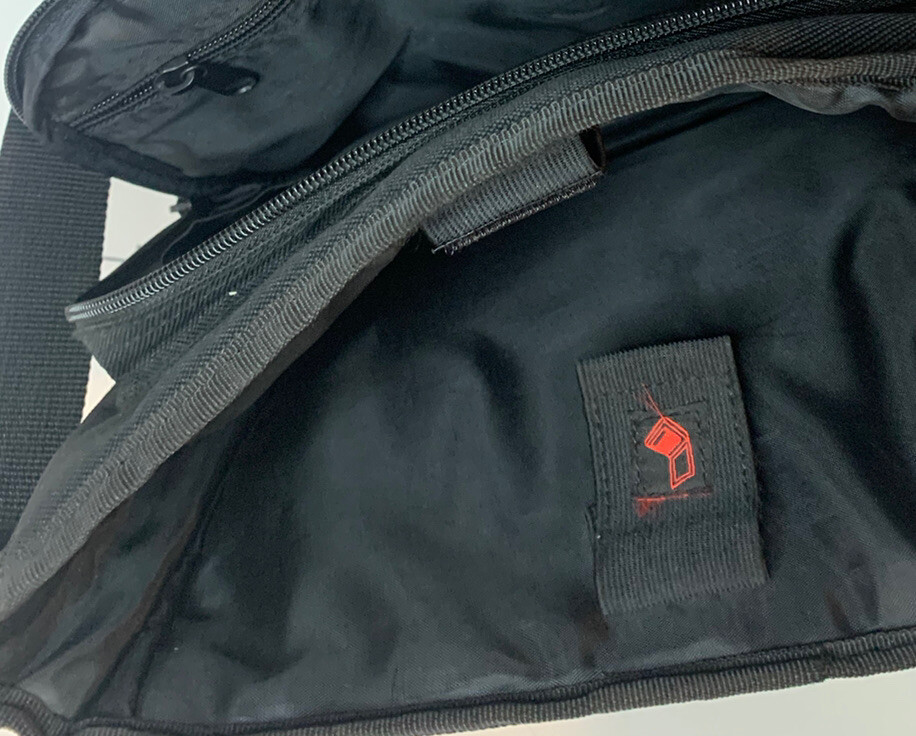 Targus Laptop Bag Briefcase black Soft with red stripe See Description