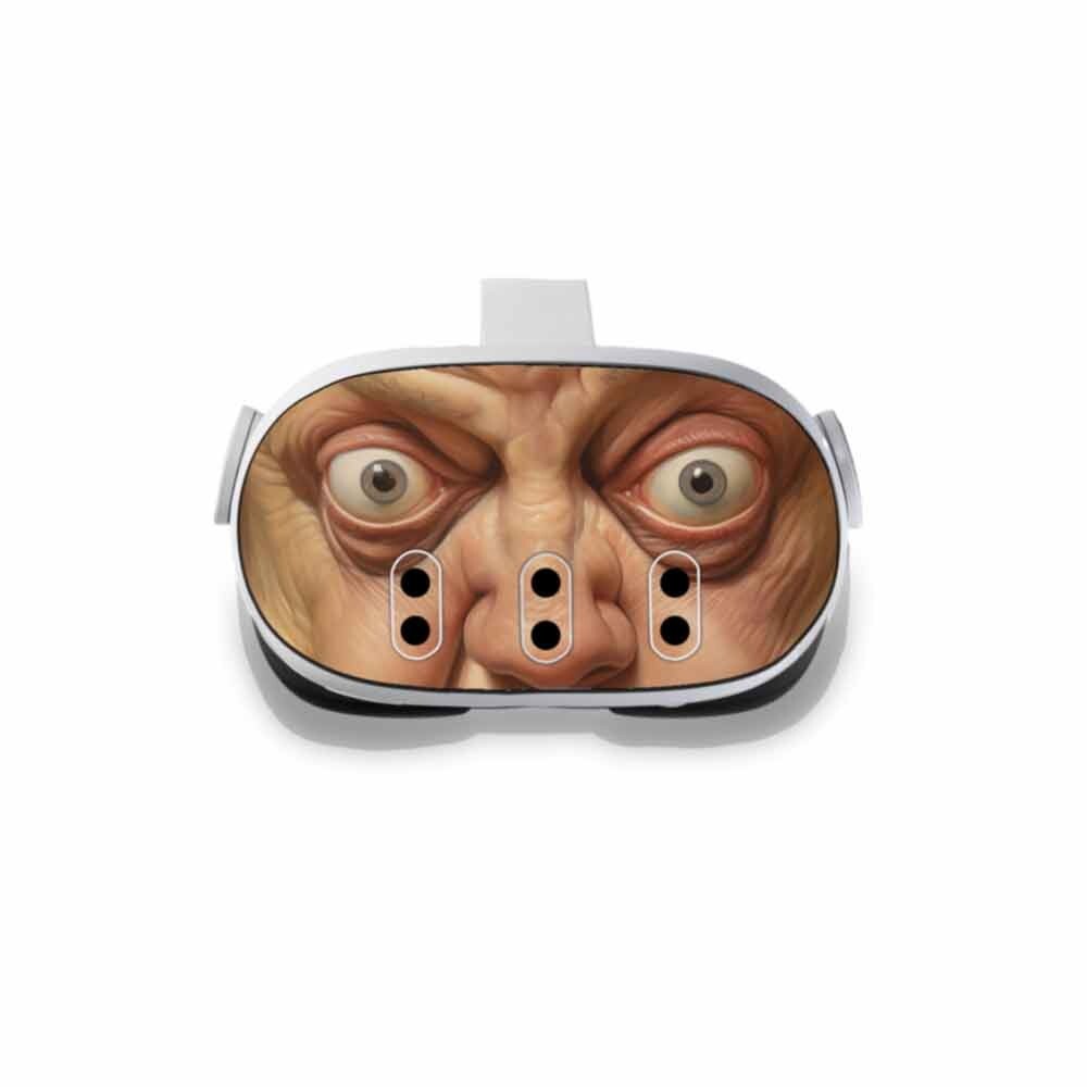 Crazy Eyes Decal Compatible with Meta Quest 3 Headset Protective Vinyl Decal