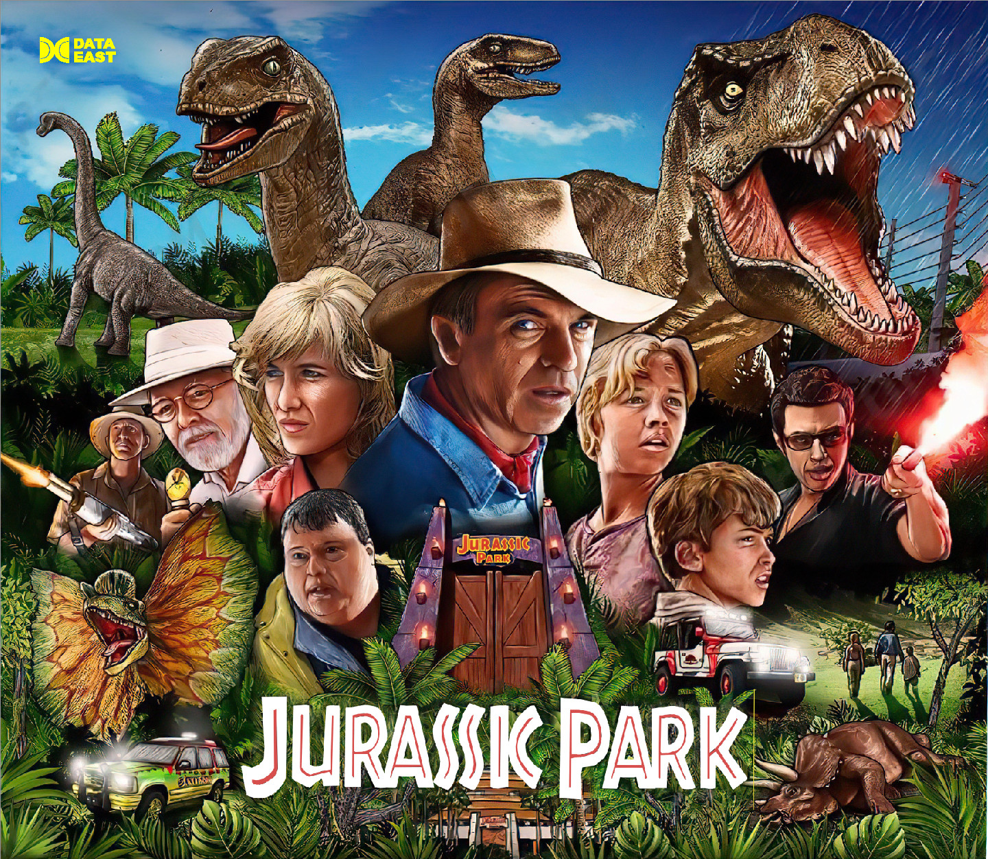Data East Jurassic Park Pinball Machine Custom Translite #3