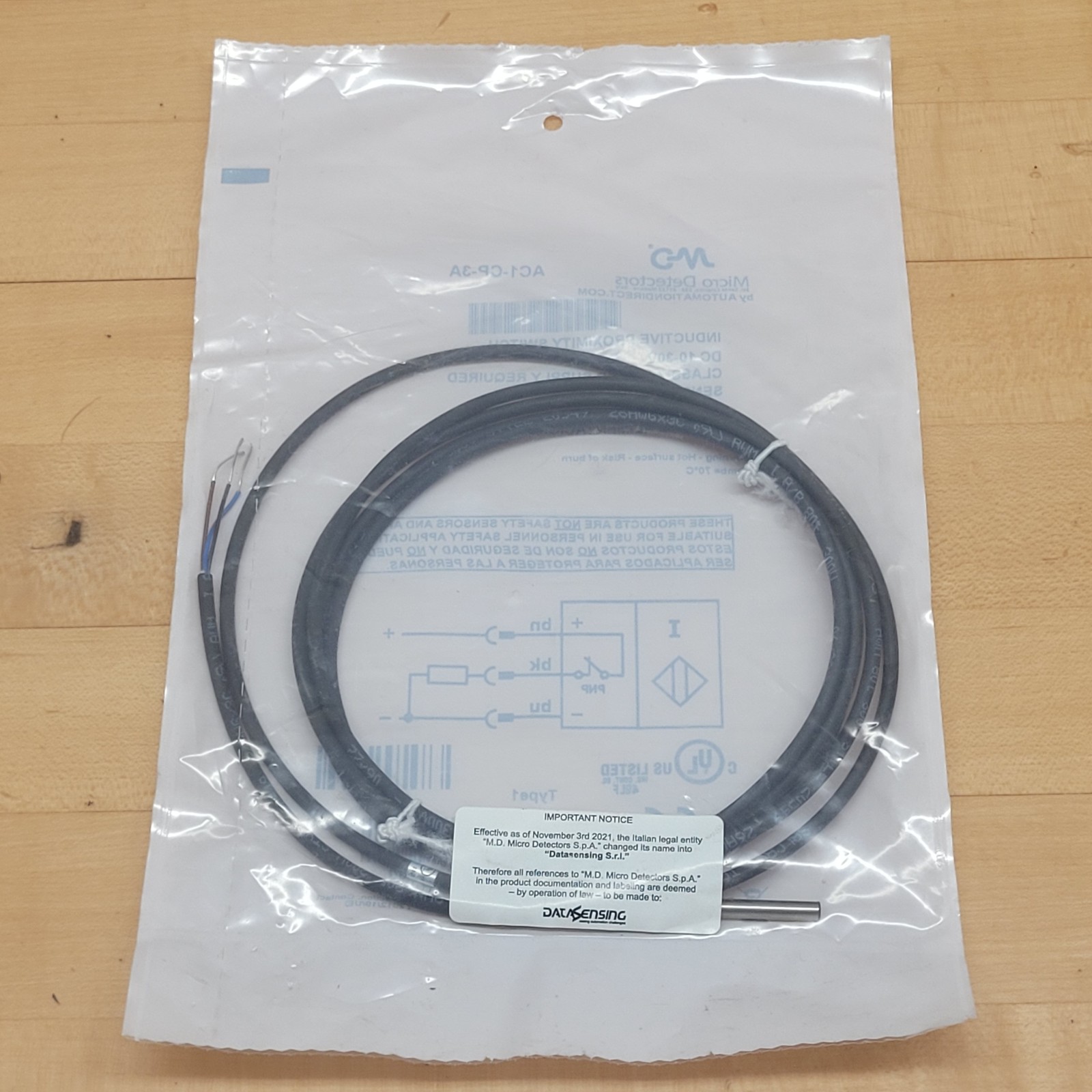 Micro Detectors AC1-CP-3A Inductive Proximity Switch - NEW