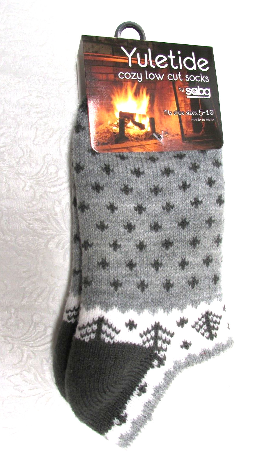 NEW one pair Yuletide Festive Cozy Low Cut Socks by SABG size 5-10