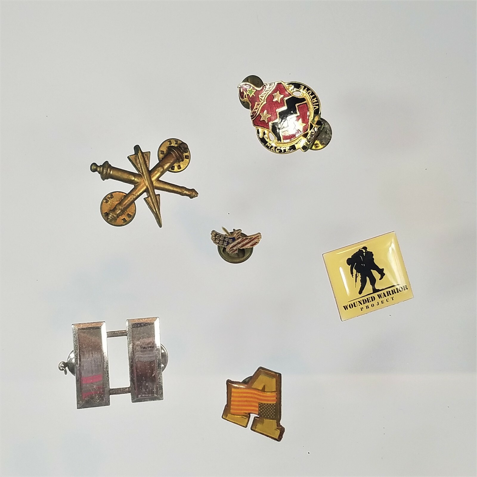 Vintage U.S. Army Pin Lot Mixed Military Hat Lapel Pins