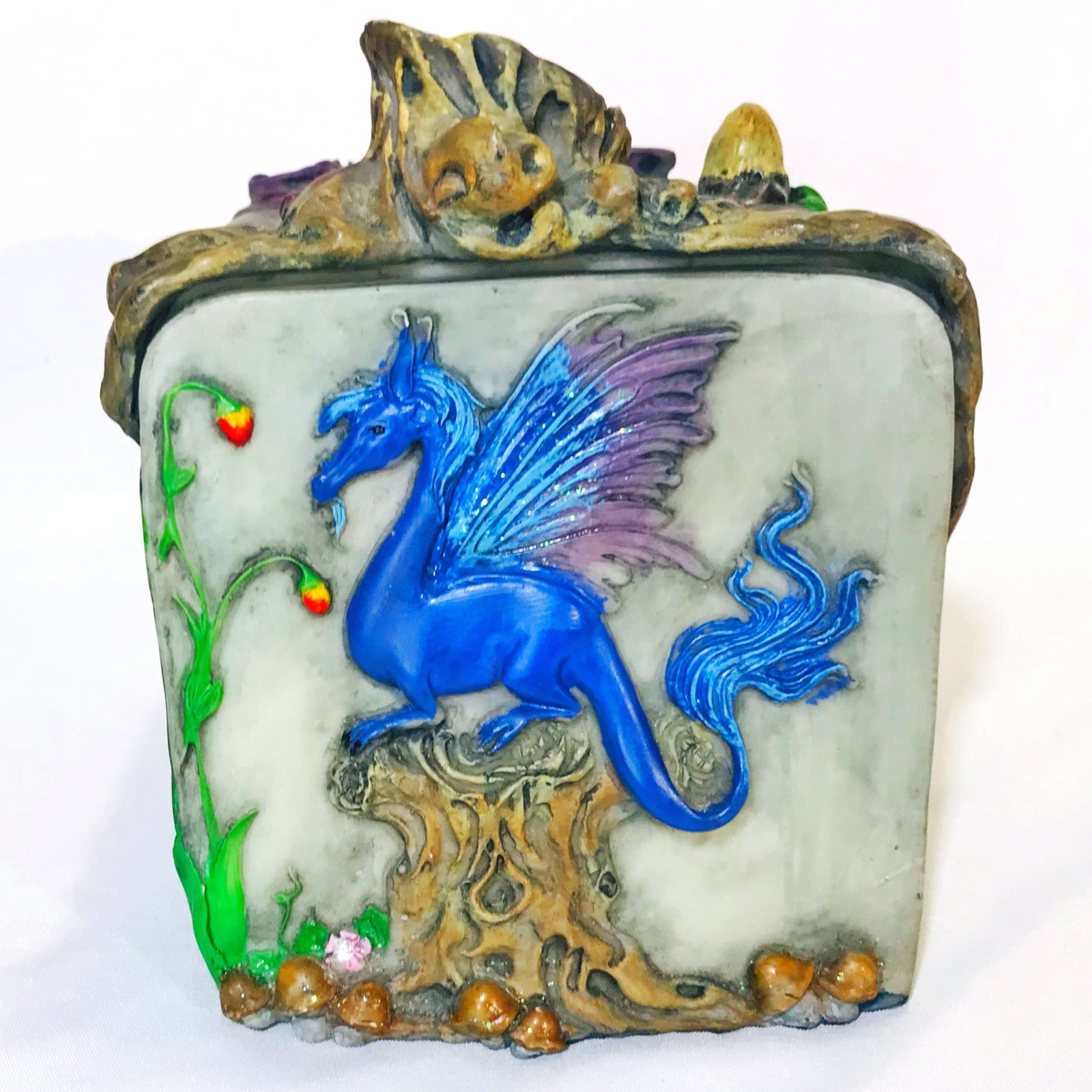 Jive DOW James Israel Van Epps Fairy Dragon Butterfly Puzzle Trinket Box 2004