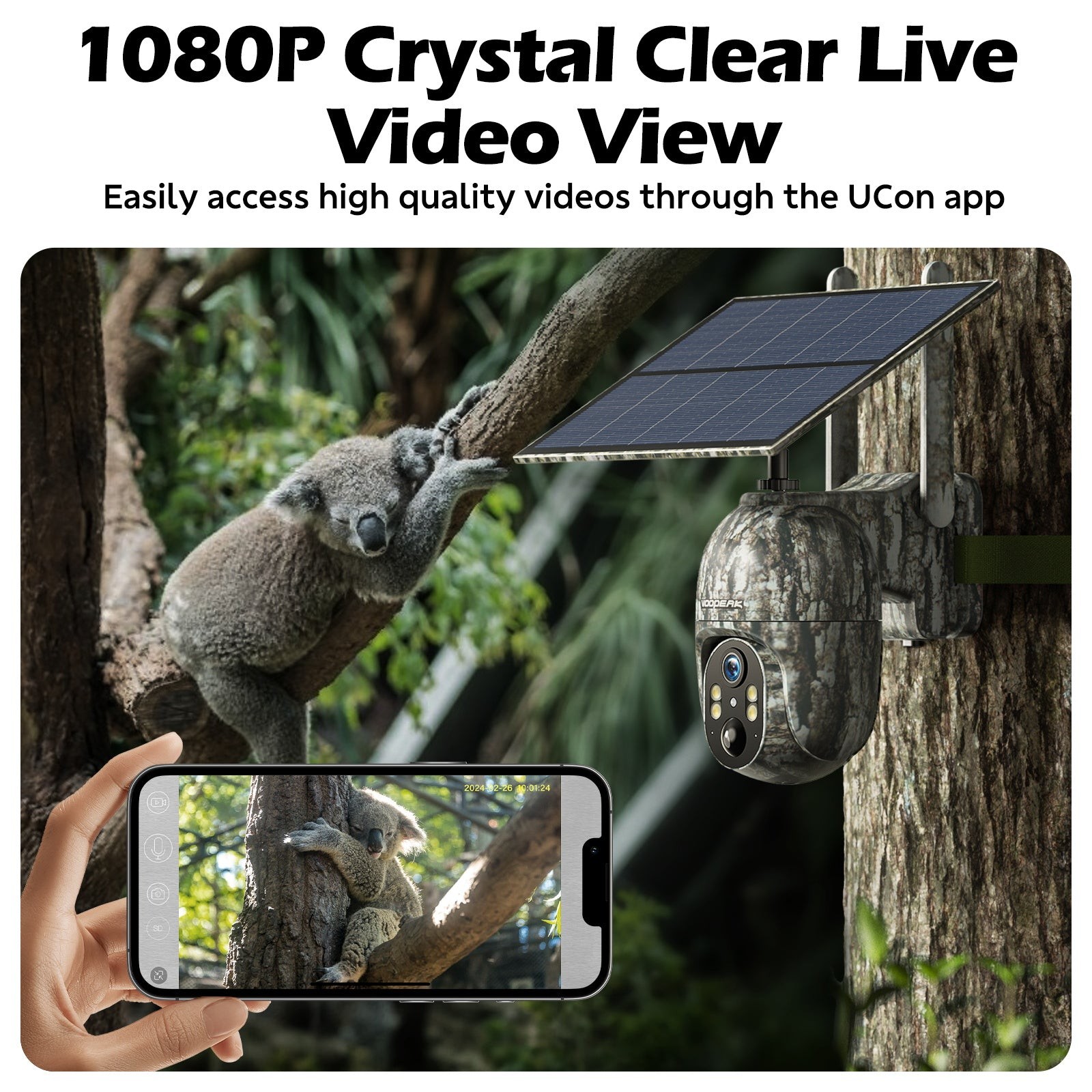 VOOPEAK Cellular Trail Camera - SIM Included, 360° Remote View, Motion Activated