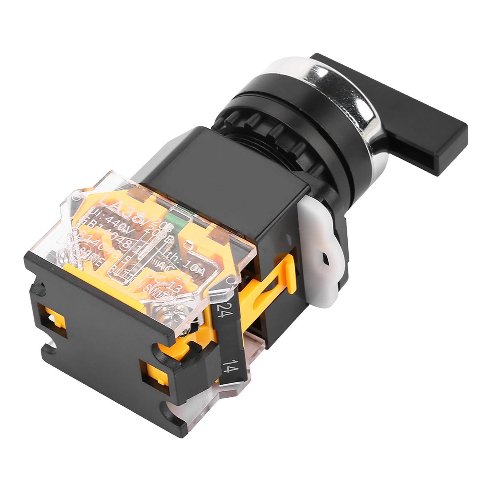 3 Position Momentary Switch 22mm 2NO+1NC Auto Reset Switch Handle Control