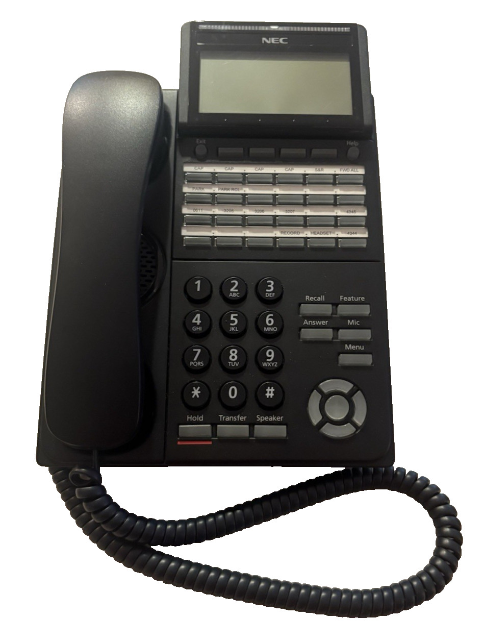 NEC DT500 Series DTK-24D-1 (BK) TEL Telephone Black Excellent Condition Warranty