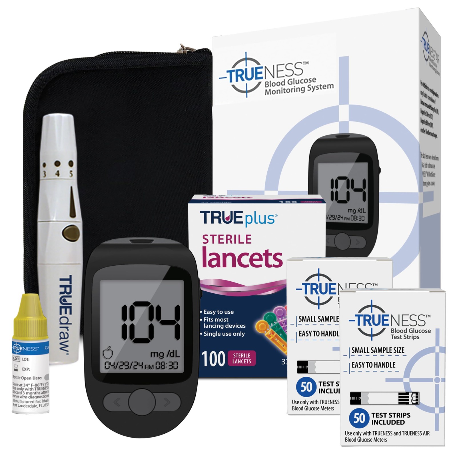 TRUENESS Blood Glucose Meter Bundle w/ control solution