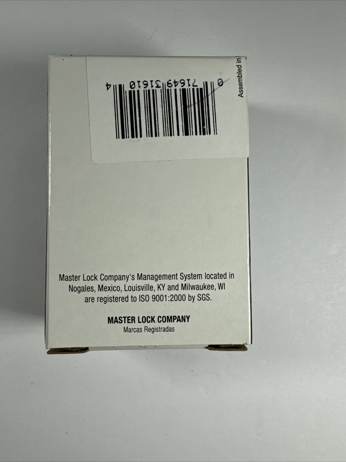MASTER LOCK 3KA Padlock, 5/8 in,Rectangle, Silver Key #3225