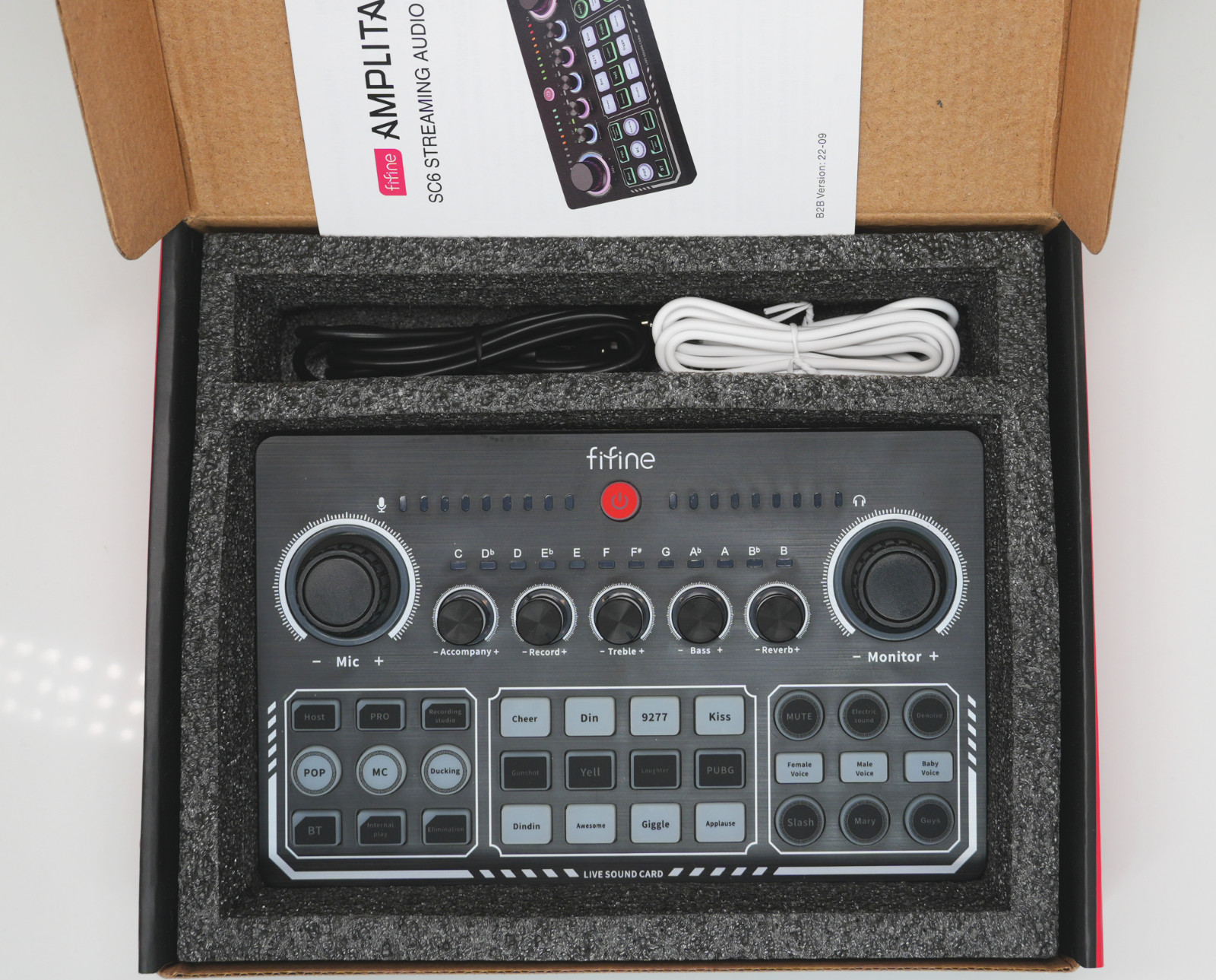 FIFINE Gaming Streaming Audio Mixer Amplitank SC6 Bluetooth