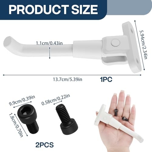 Scooter Kickstand Compatible with Xiaomi M365/1S/Pro/Pro 2 Electric White