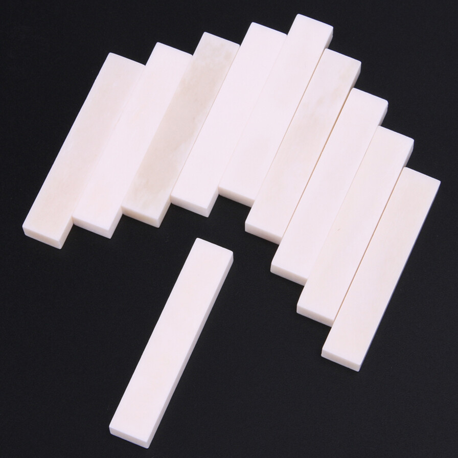 10x Bone Guitar Nut 2-1/8"x1/4"x7/16" (55x6x10mm) Saddle Blank Luthier