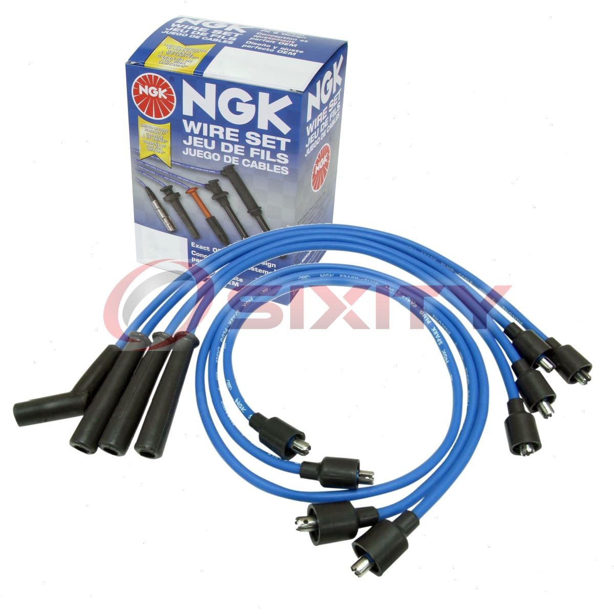 1 pc NGK Spark Plug Wire Set for 1974-1980 Fiat 124 2.0L 1.6L 1.8L L4 - xr