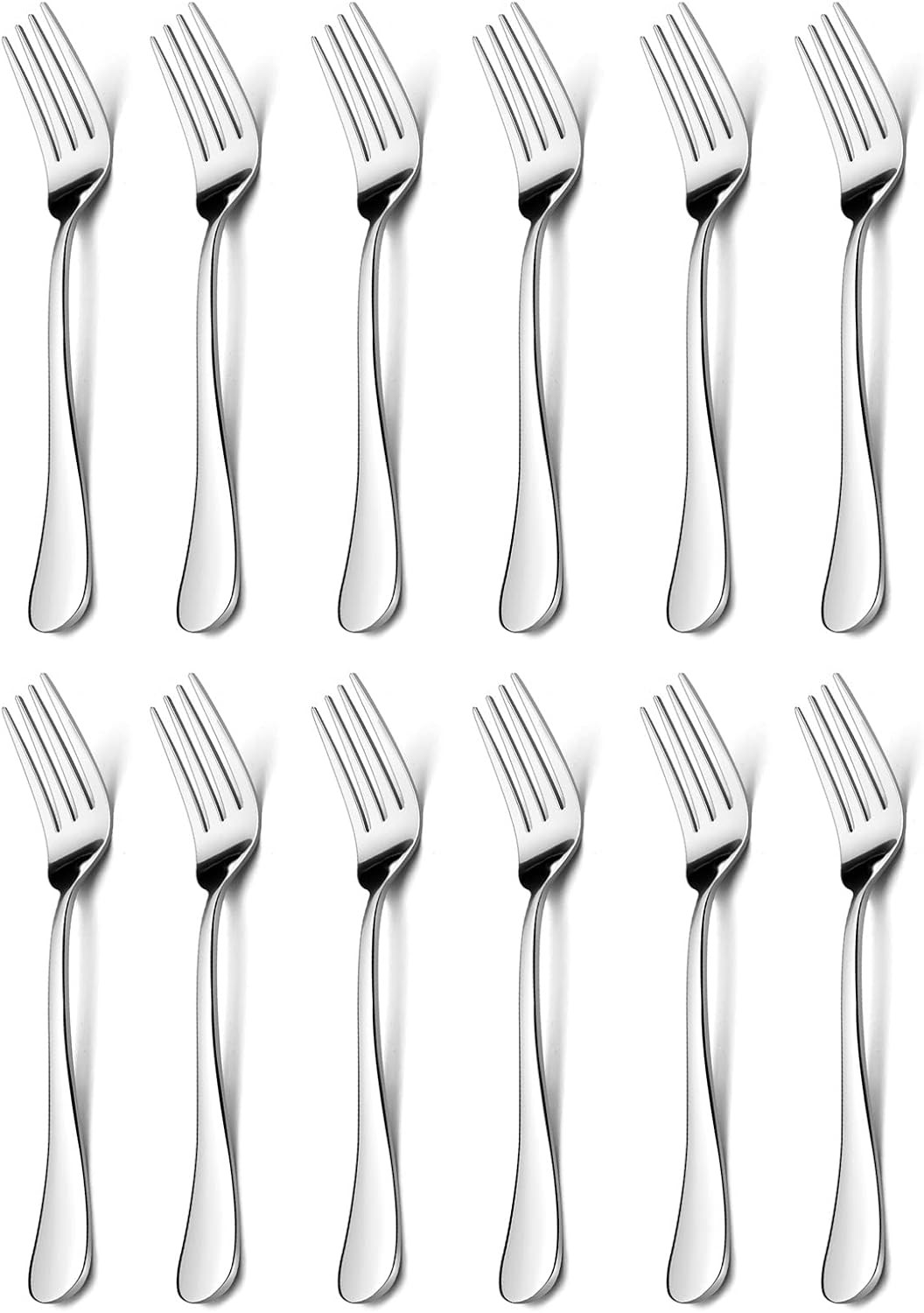 12-Pieces Salad Forks,  Stainless Steel 6.7 Inches Small Dessert Forks, Class...