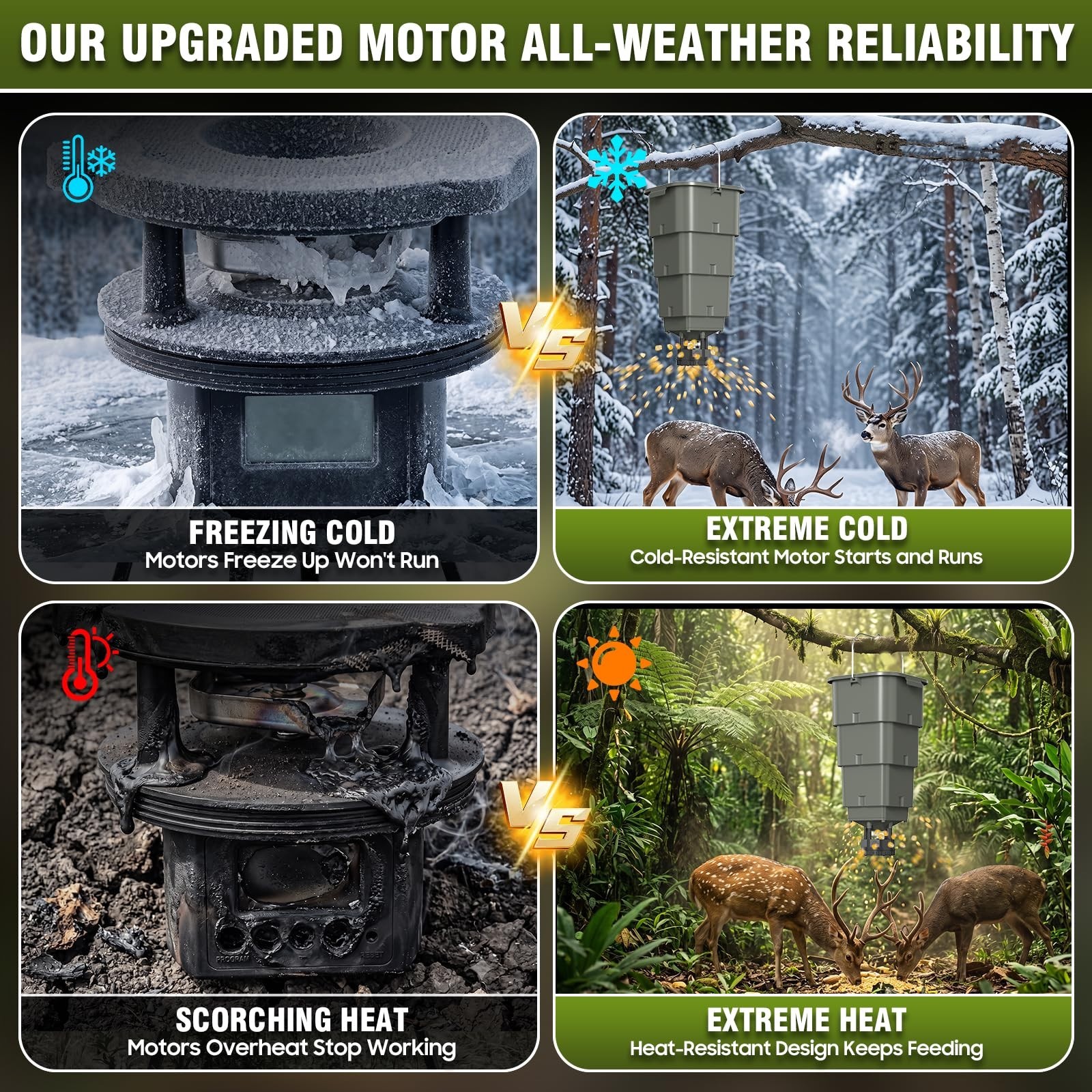 5 Gallon Automatic Deer Feeder with Digital Timer | 4 Feed Times, Easy Install