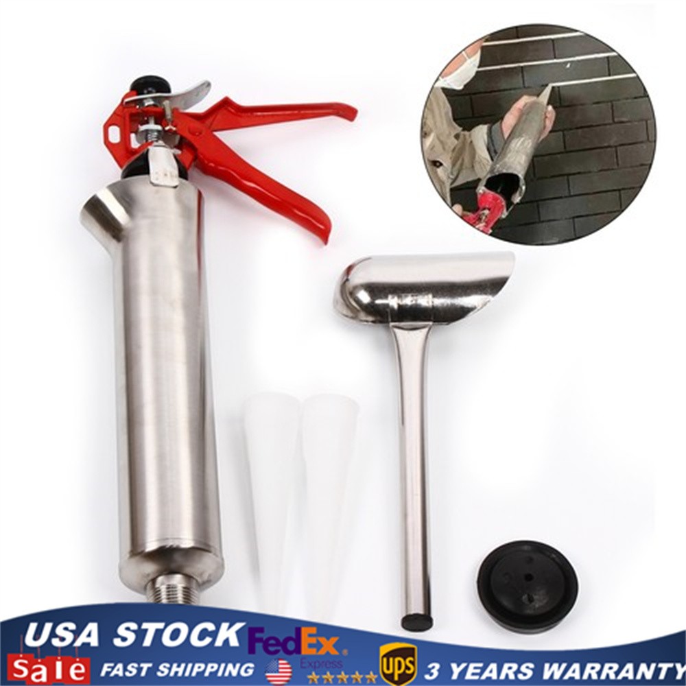 Caulking Cement Pump Gun Mortar Gun Cement Applicator Grout Concrete Tool Silver