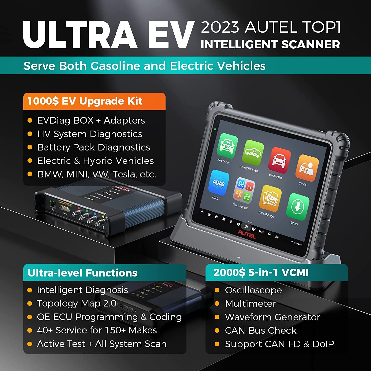 PROMO Autel MaxiSys Ultra EV +EV BOX Electric Intelligent Diagnostic Programming
