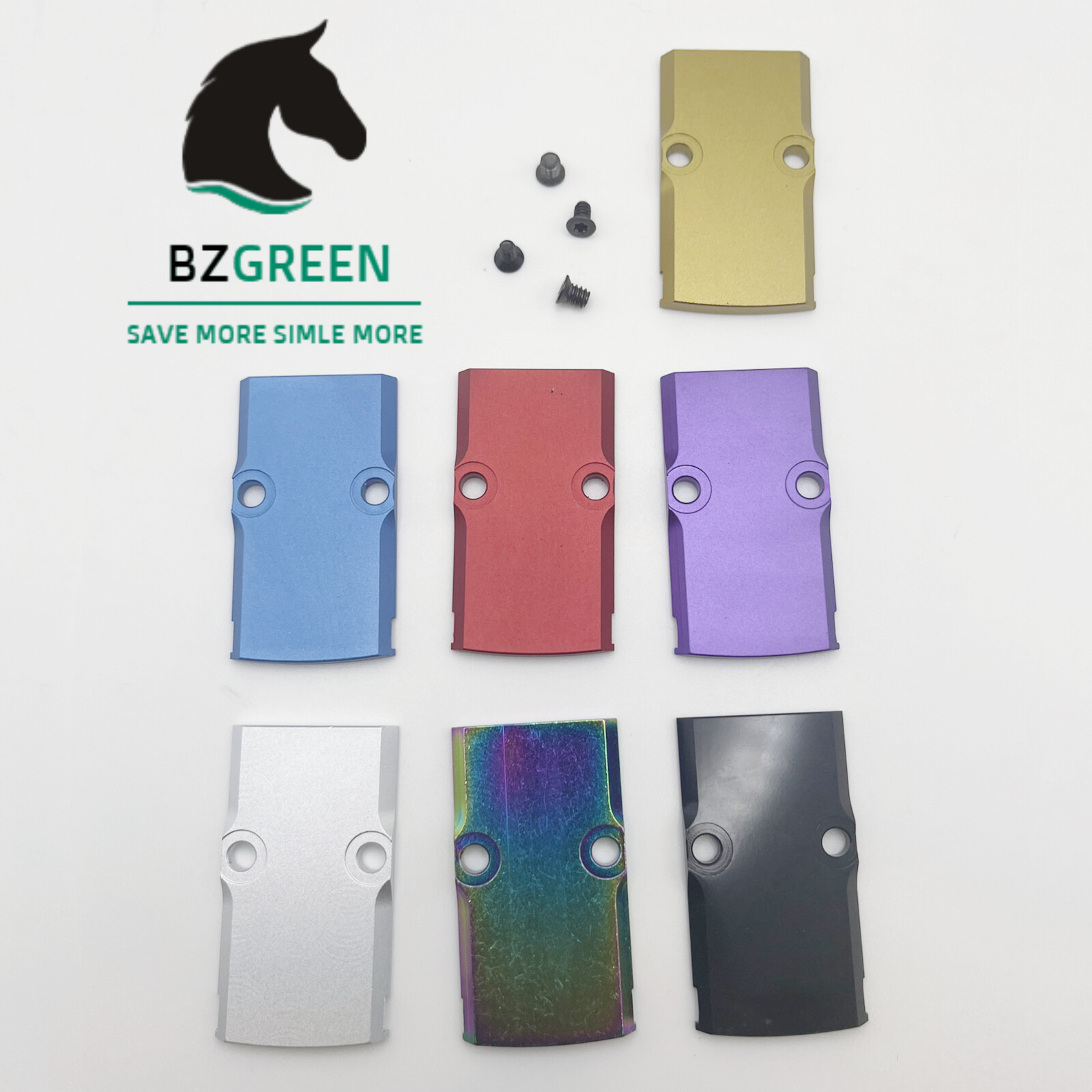 RMR Cover Plate For Glock17/19/26 Cut Slide Trijicon Aluminum Black Gold Red Blu