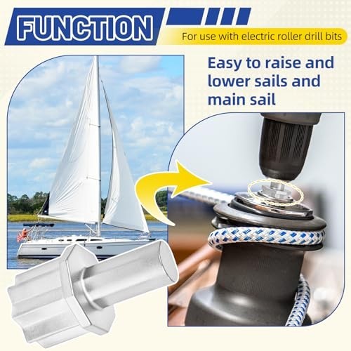 2PCS Boat Winch Drill Adapter Portable Winch Crank Tool Sailing Marine Gear