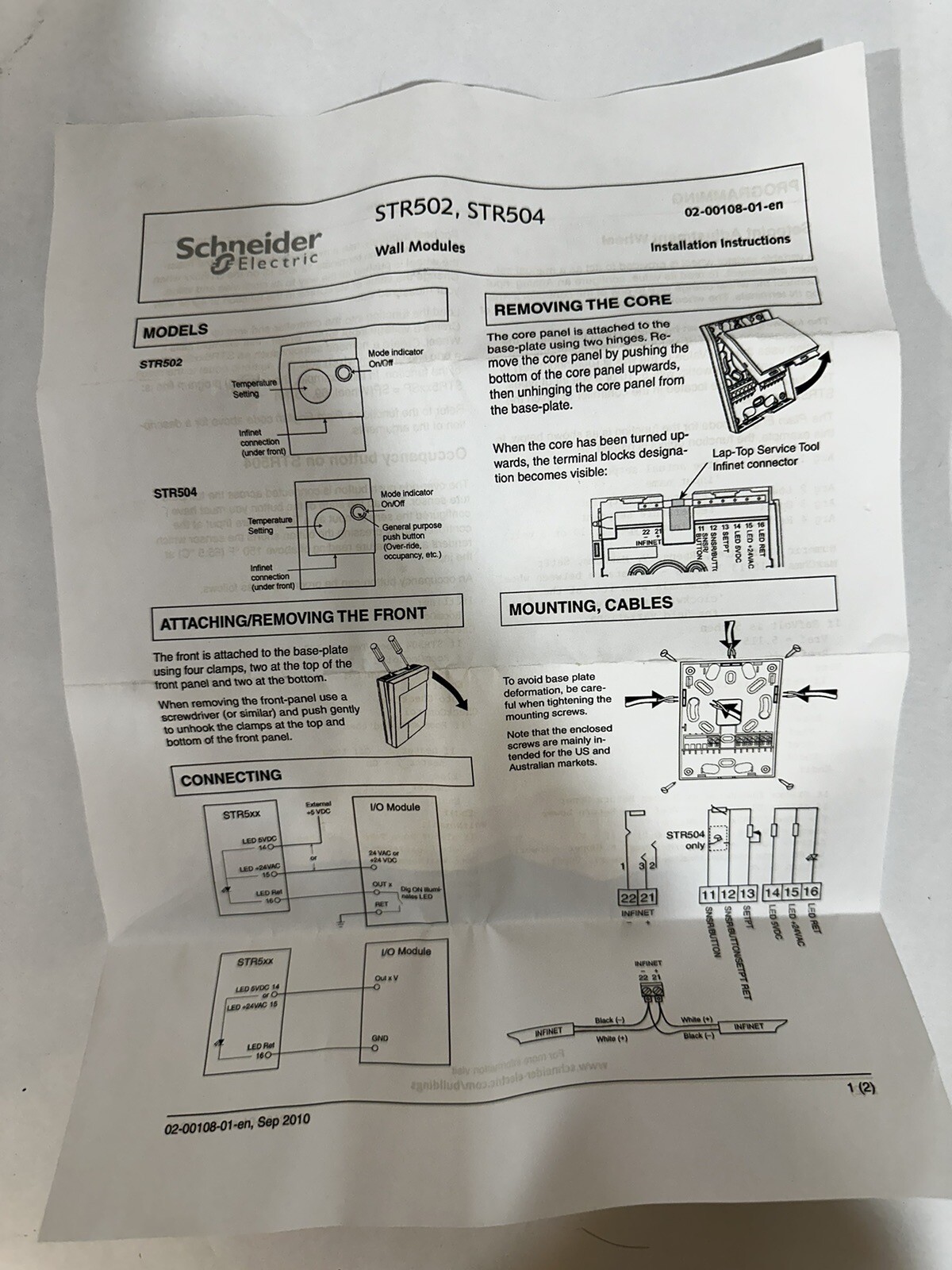 Schneider STR Room Temperature Sensor STR505 004606100