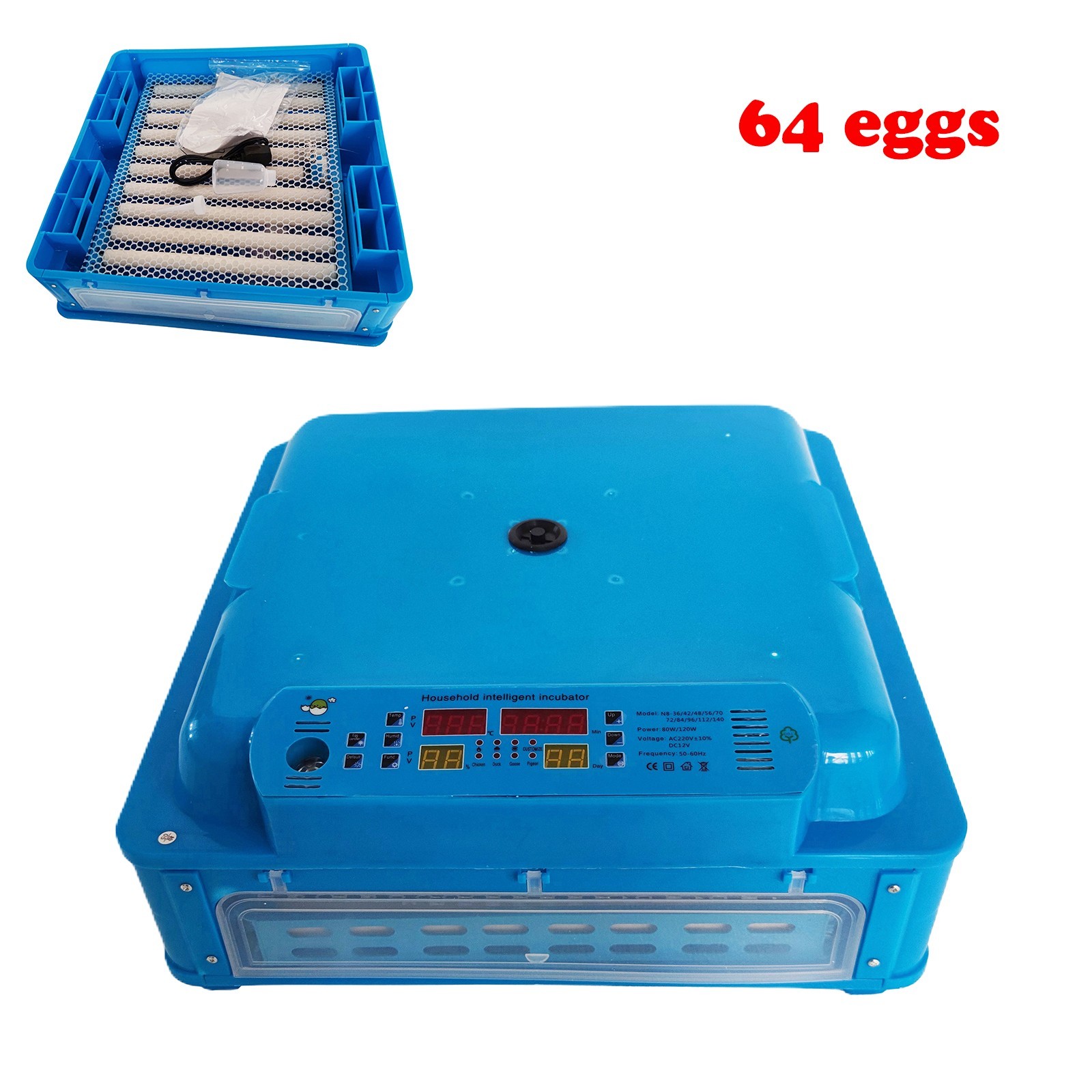 110V Drawer Type 64 Eggs Household Intelligent Incubator Four Incubation Modes
