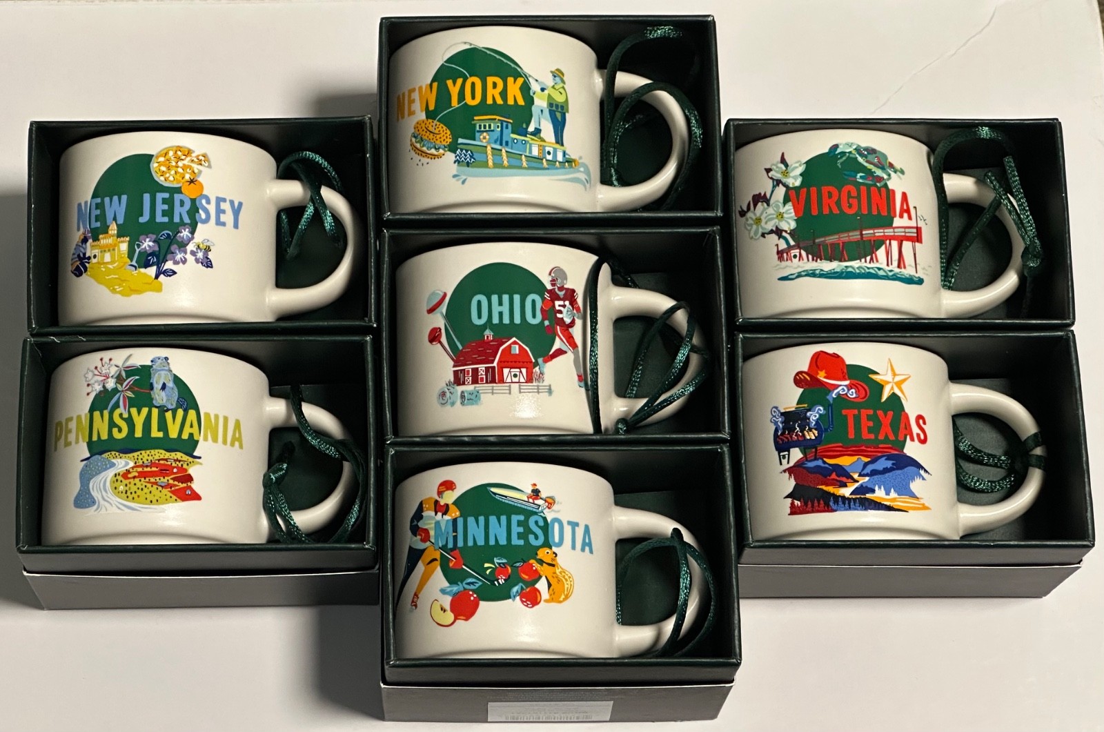 Starbucks Ornament 2oz Cup Mug Discovery Series - States