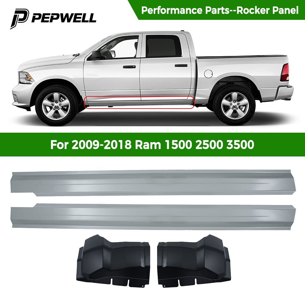 For 2009-2018 Dodge Ram Extended Quad Cab Outer Rocker Panels & Cab Corner Set