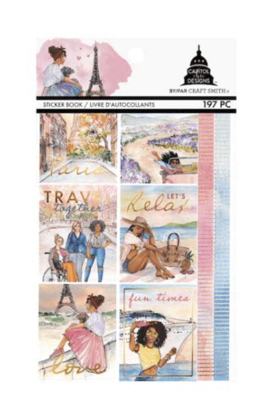 NEW Capitol Chic Designs Activities Flat Stickers 197 Pc Travel Planner Vacation